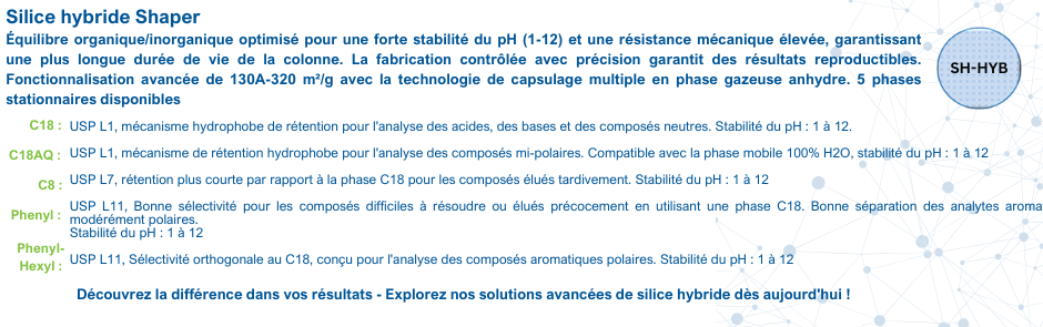 Particules partiellement poreuses Shaper