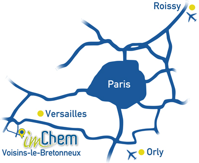 imChem at Versaille, situation map around Paris